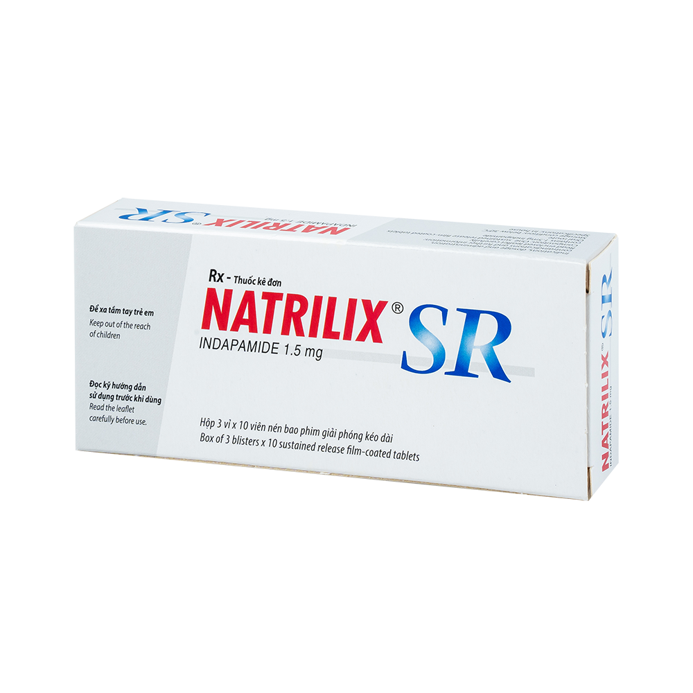 Natrilix SR Tab 1.5 mg Hộp 3 vỉ x 10 viên Servier