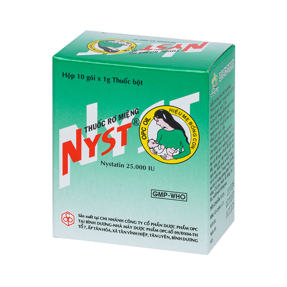 NYST thuốc rơ miệng (Hộp 10 gói x 1g)