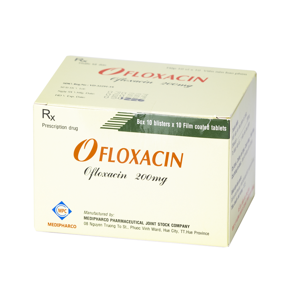 Ofloxacin 200mg Hộp x10vỉ x10 VNE
