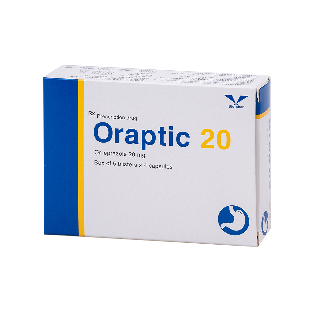 Oraptic 20 Hộp 5 Vỉ x 4 Viên BIDIPHAR