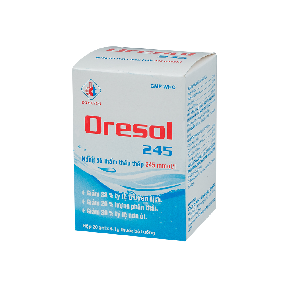 Oresol 245 Hộp 20 gói x 4,1g Domesco