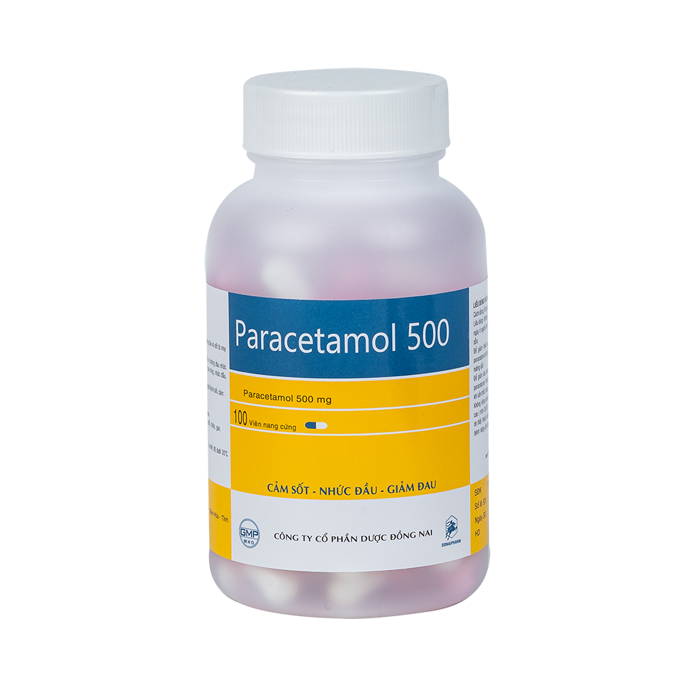 Paracetamol 500 mg Cap Chai 100 VNA