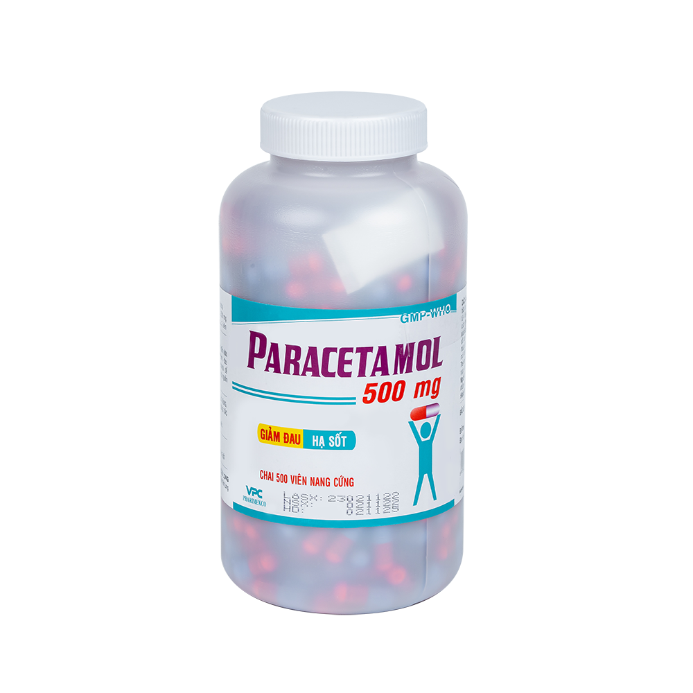 PARACETAMOL 500mg Hộp 1 chai 500 viên