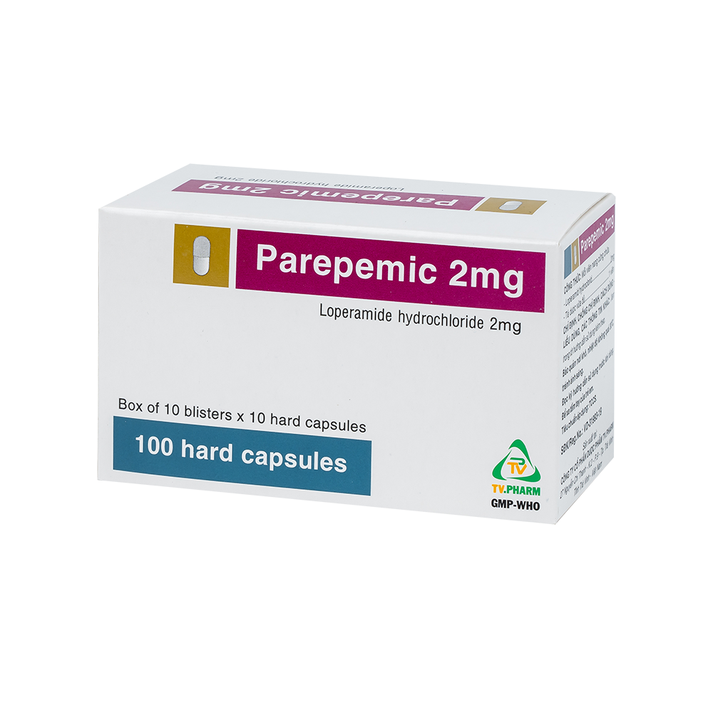 Parepemic Caps 2mg Hộp 10 vỉ x 10 viên TV.Pharm