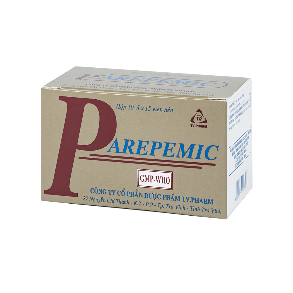 Parepemic nén 2mg Hộp 10 vỉ x 15 viên TV.Pharm