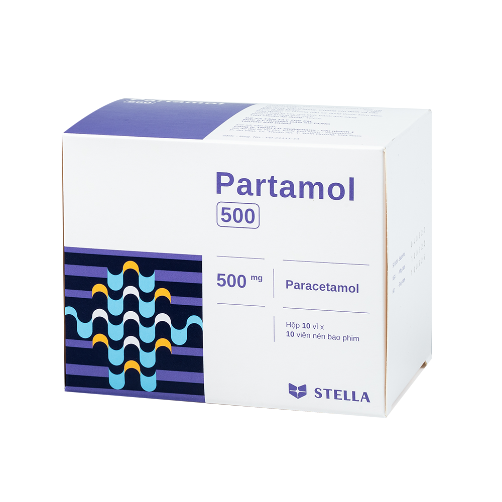 Partamol 500 (vỉ) Hộp/100viên Stella