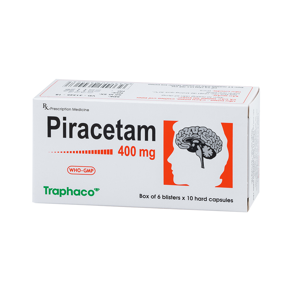 Piracetam 400mg Hộp 6 vỉ x 10 viên Traphaco