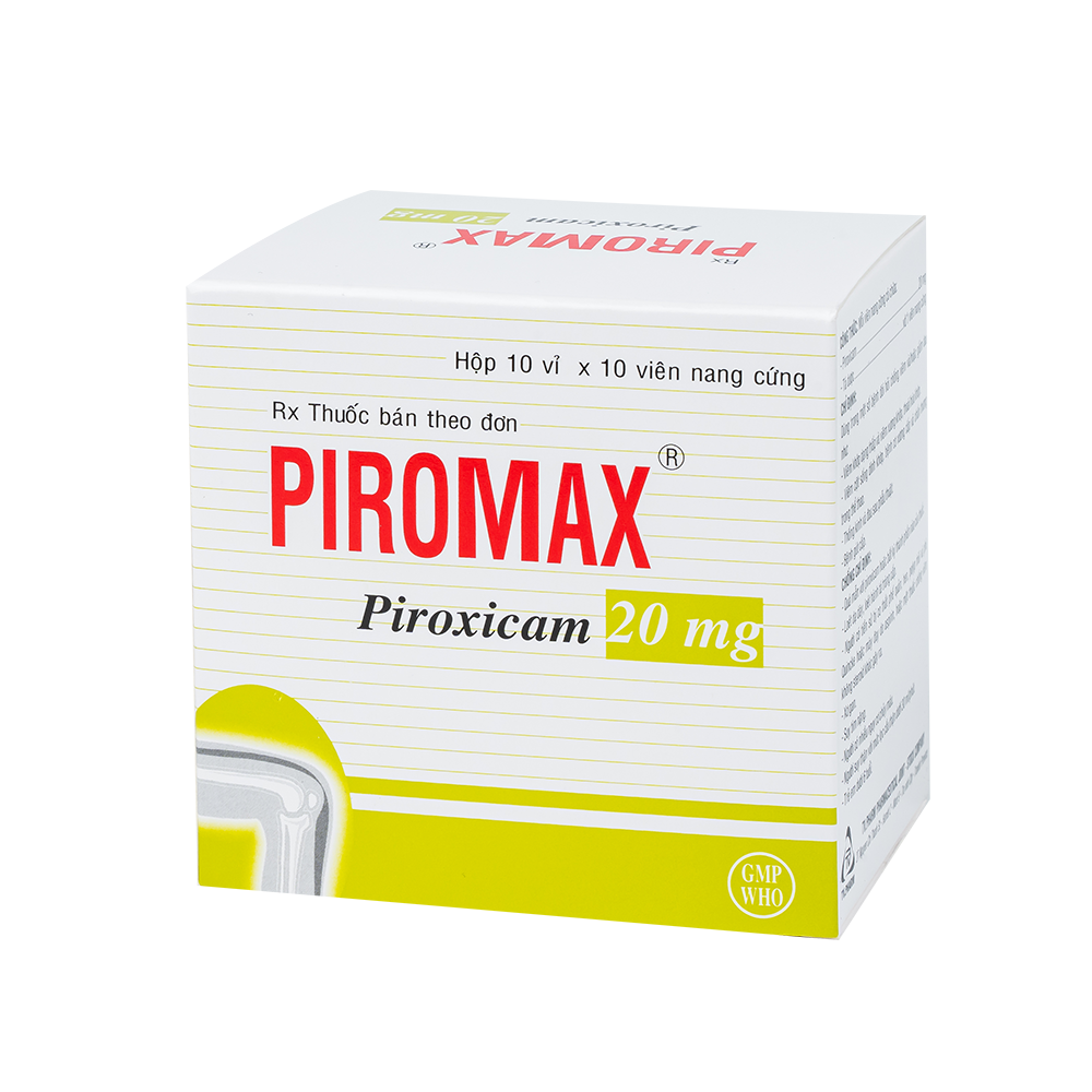 Piromax 20 mg Hộp 10 vỉ x 10 viên TV.Pharm