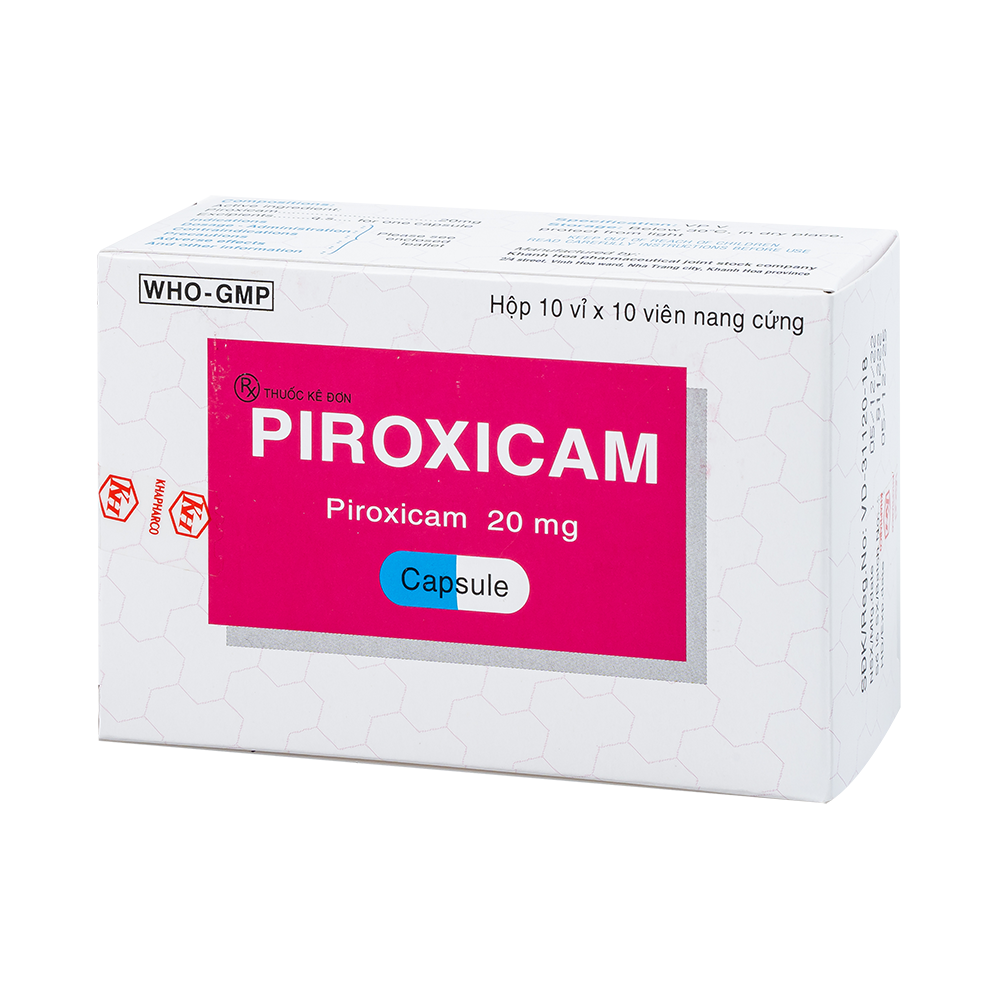 PIROXICAM Cap Hộp 100 viên Khapharco