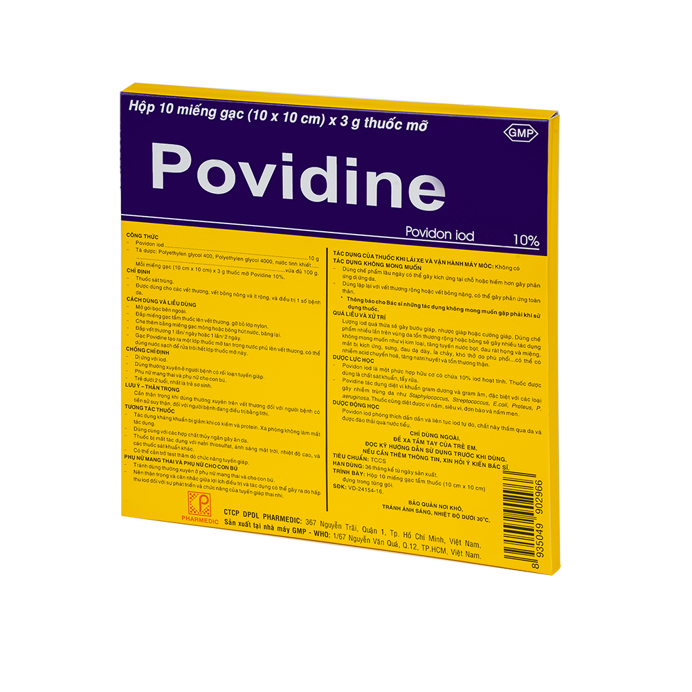 POVIDINE 10% Hộp 10 miếng
