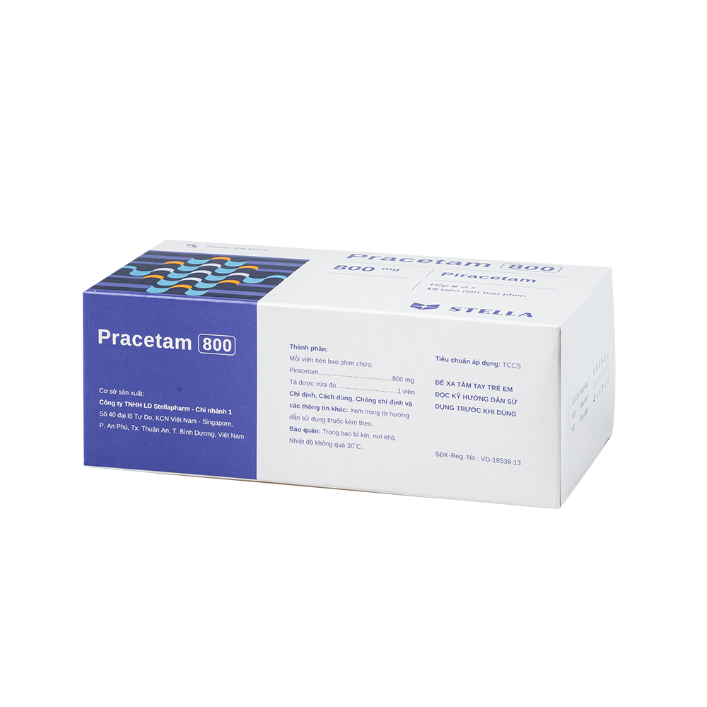Pracetam 800 Hộp/90viên Stella