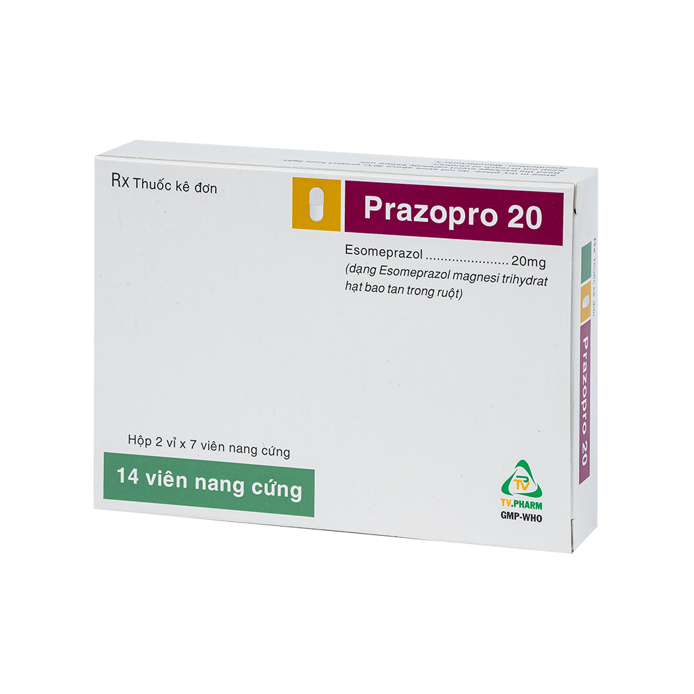 Prazopro 20mg Hộp 2 vỉ x 7 viên TV.Pharm