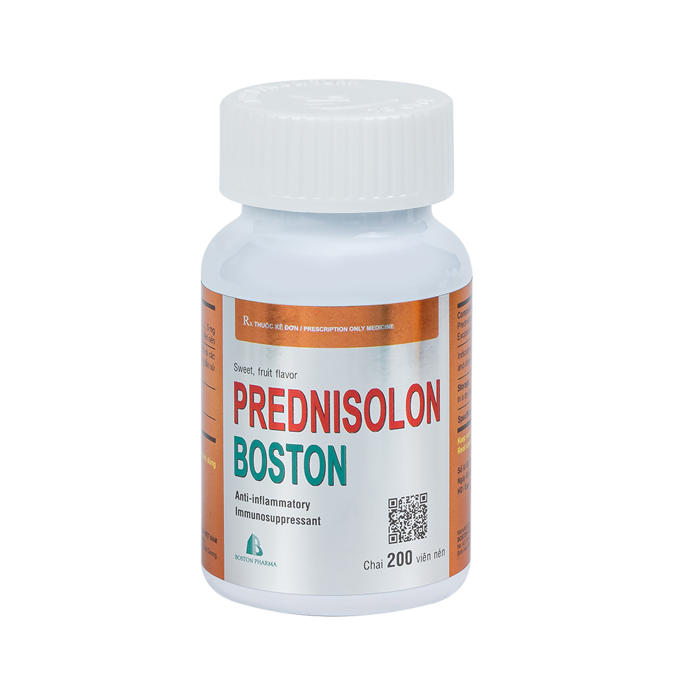 PREDNISOLON BOSTON chai 200 viên nén