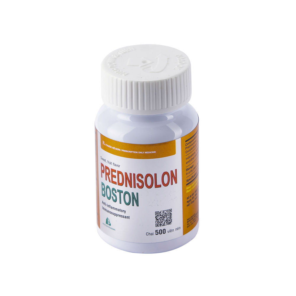 PREDNISOLON BOSTON chai 500 viên nén