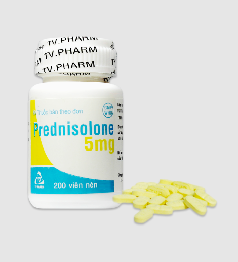 Prednisolone 5mg (dài) C/200 Chai 200 viên TVPharma