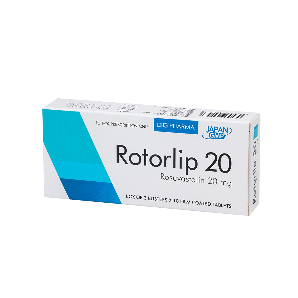 Rotorlip 20 Hộp 3 vỉ x 10 viên DHG