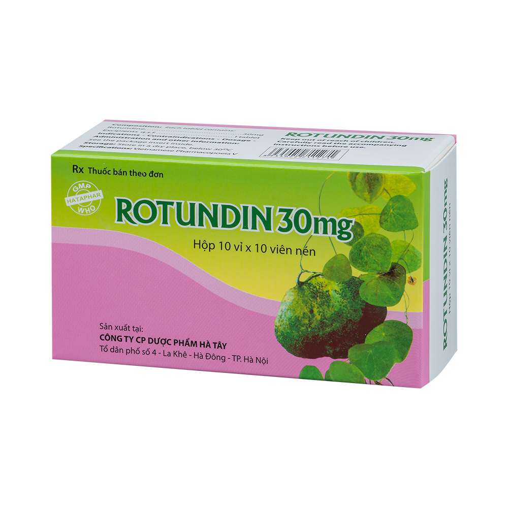 Rotundin Hộp 10 vỉ x 10 viên nén Hataphar