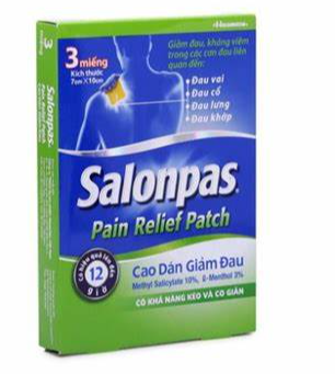 Salonpas Pain Relief Patch 3M Hộp 3 miếng HISAMITSU