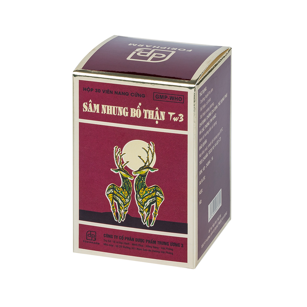 Sâm Nhung Bổ Thận Hộp 1 chai 30 viên TW3