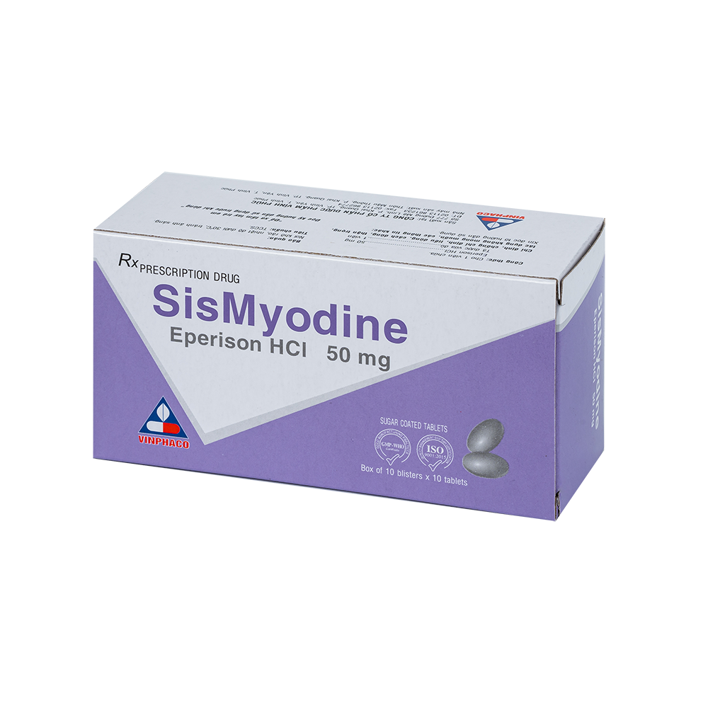 SISMYODINE Hộp 10 vỉ x 10 viên nến bao đường VINPHACO