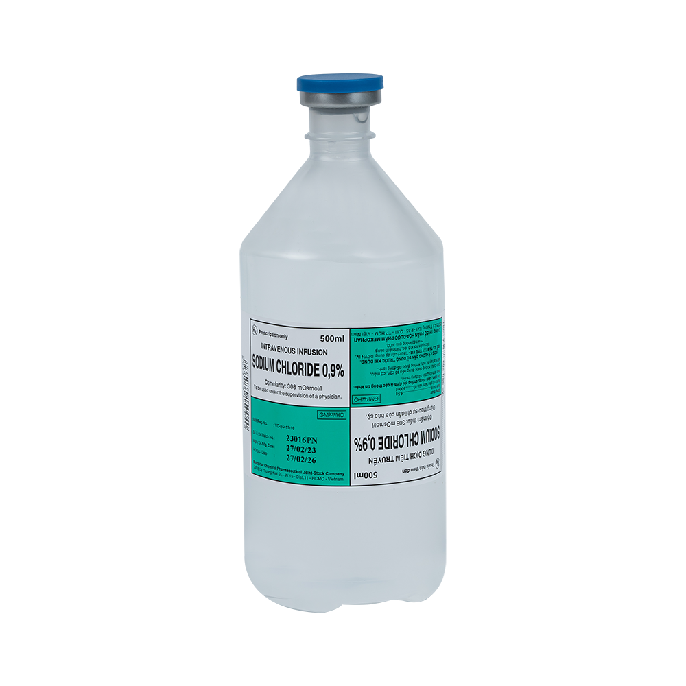 SODIUM CHLORIDE 0,9% (C/500ml)
