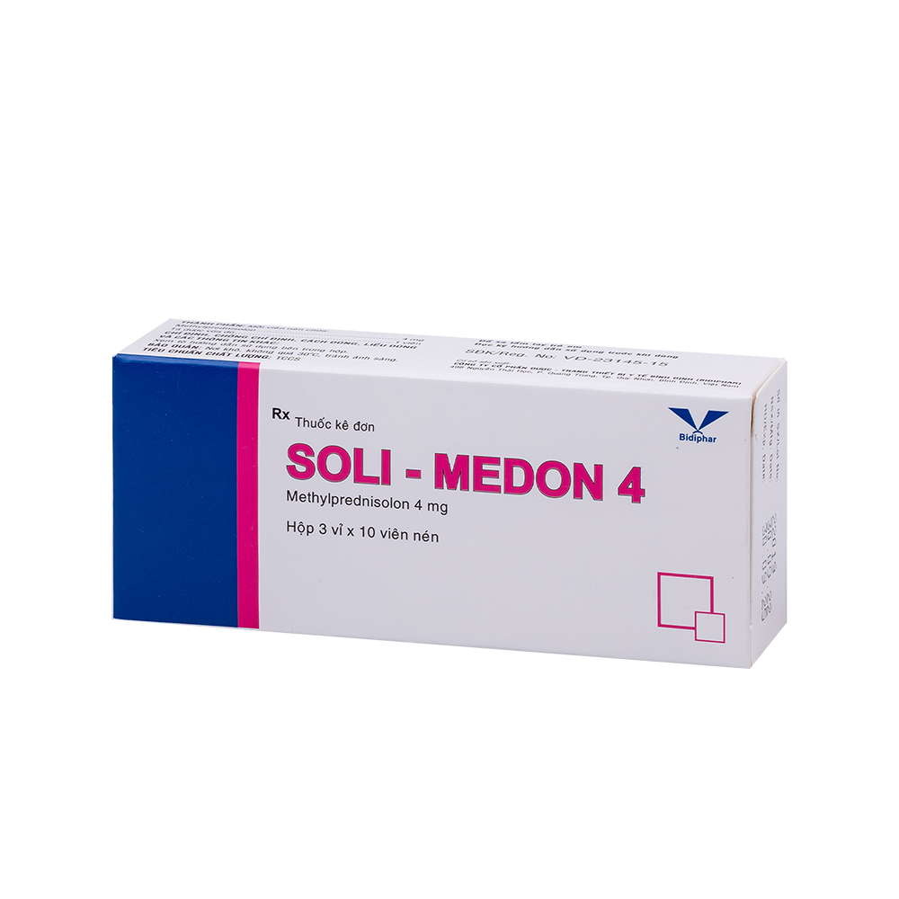 Soli-Medon 4 H/30 Hộp 3 Vỉ x 10 Viên Bidiphar