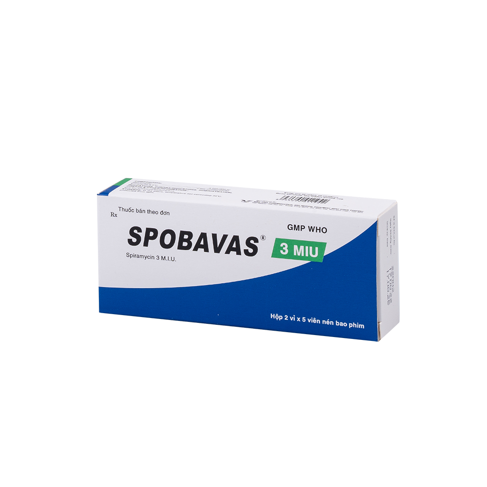 Spobavas 3MIU H/10 Hộp 2 Vỉ x 5 Viên Bidiphar