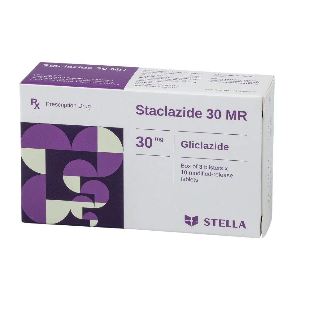 Staclazide 30MR Hộp/30viên Stella