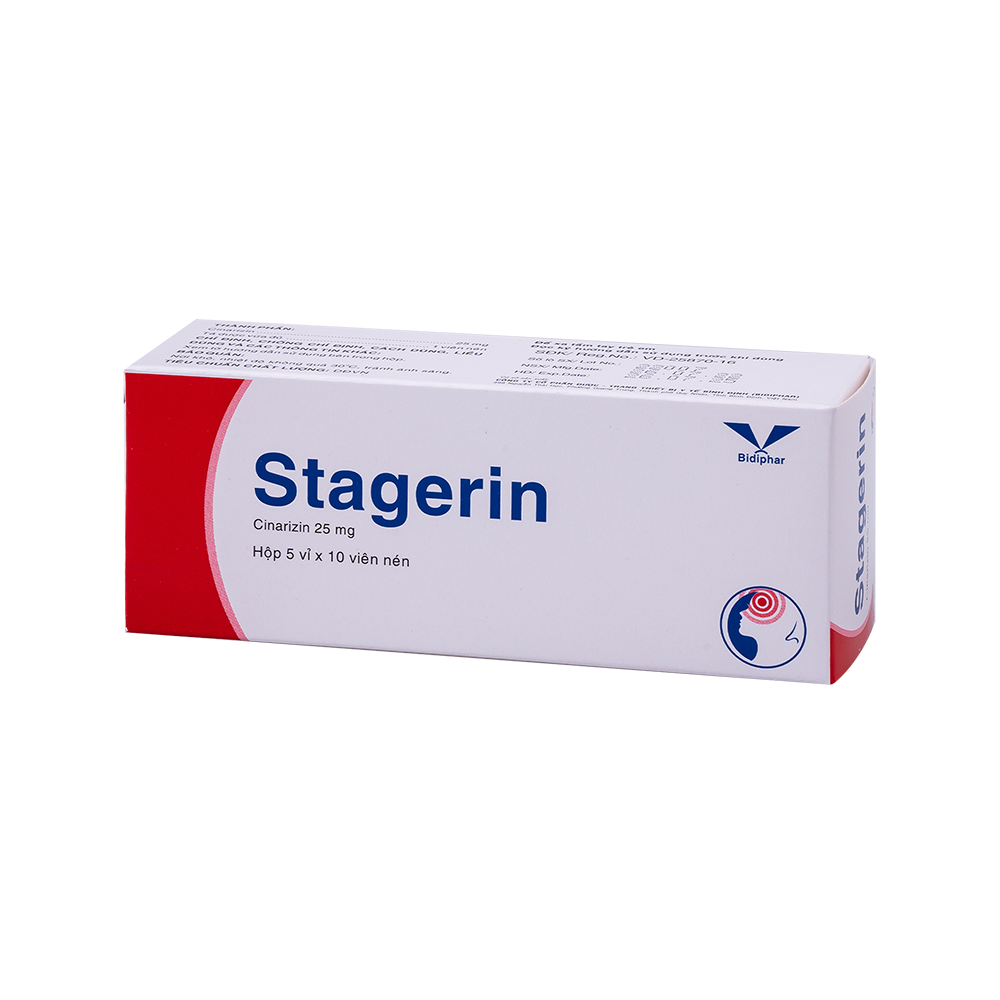 Stagerin (vỉ nhôm) H/50 Hộp 5 Vỉ x 10 Viên Bidiphar