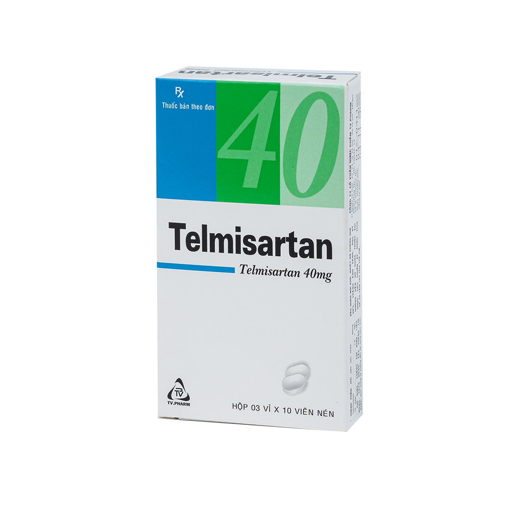 Telmisartan 40mg Hộp 3 vỉ x 10 viên TV.Pharm