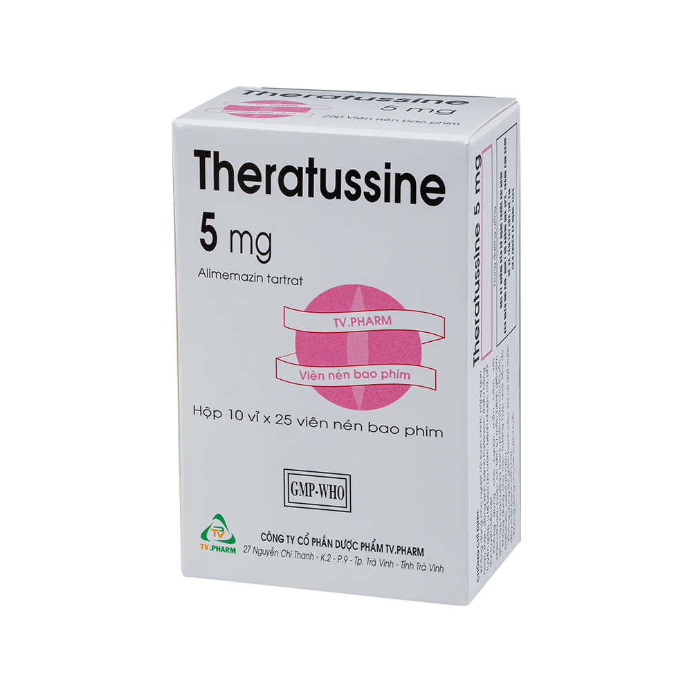 Theratussine v/25,h/250 Hộp 10 vỉ x 25 viên TVPharma