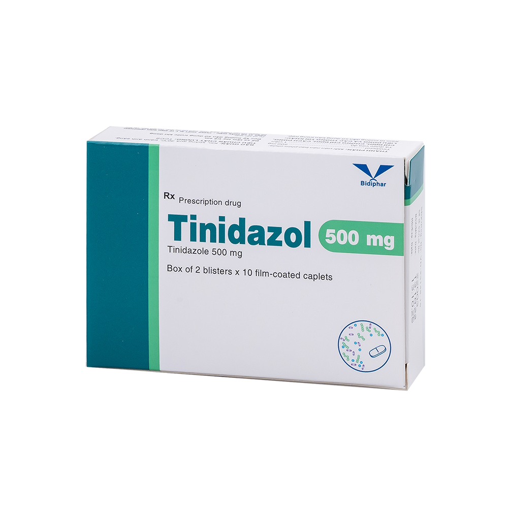 Tinidazol 500mg Hộp 2 Vỉ x 10 Viên BIDIPHAR