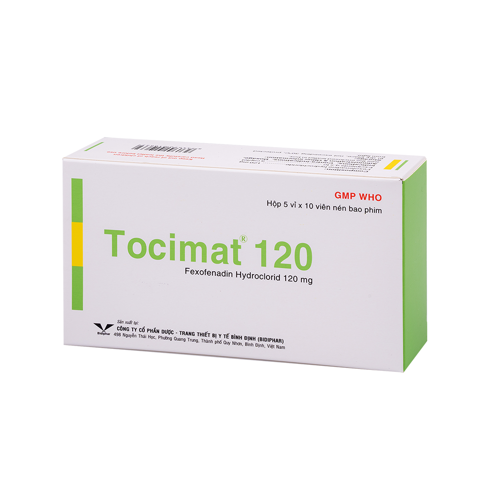 Tocimat 120 H/50 Hộp 5 Vỉ x 10 Viên Bidiphar