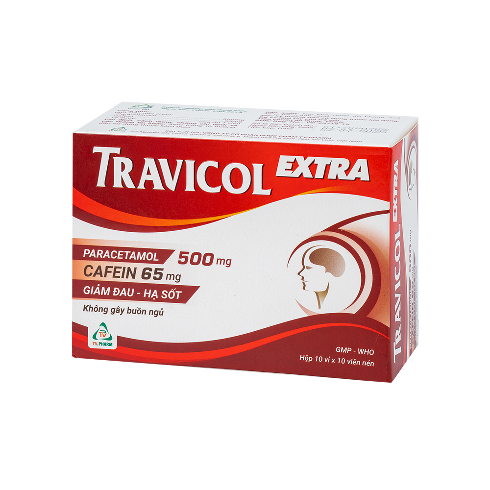 Travicol Extra Hộp 10 vỉ x 10 viên TV.Pharm