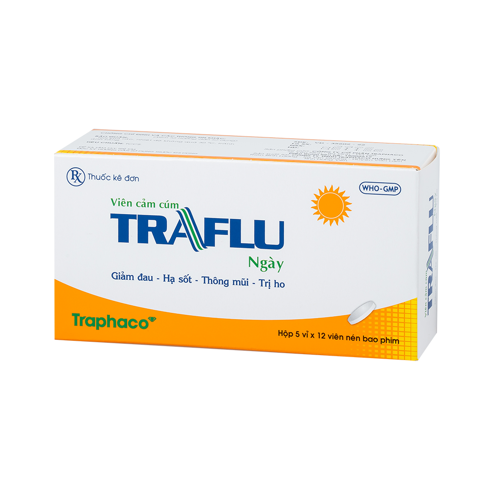 Viên cảm cúm Traflu Hộp 5 vỉ x 12 viên Traphaco