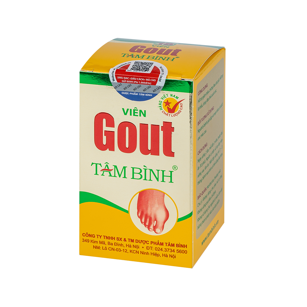 Viên Gout Hộp 1 lọ x 60 viên Tâm Bình