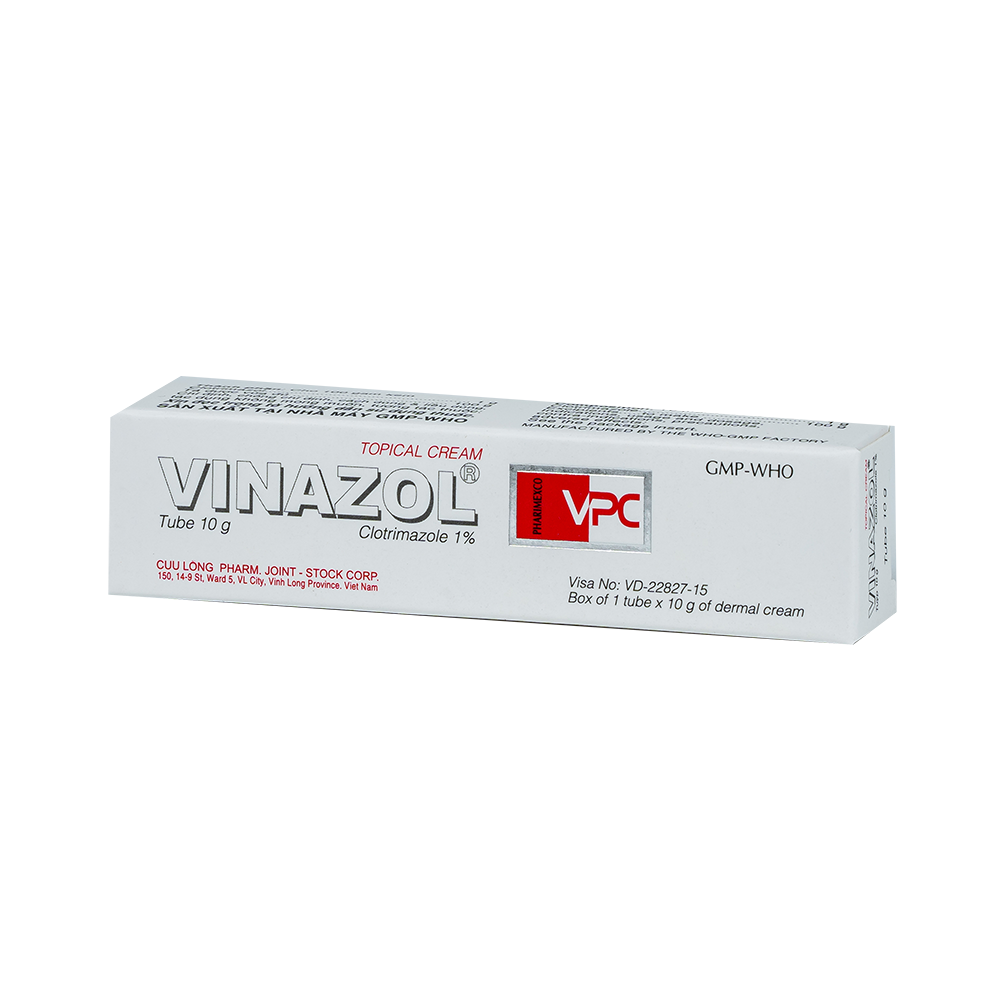 VINAZOL 10g Hộp 1 tuýp 10g Dược Cửu Long