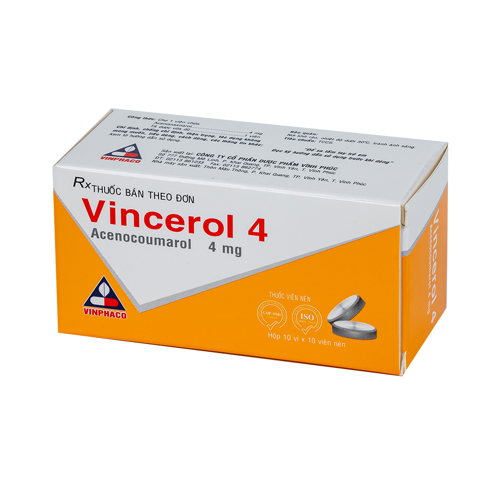 VINCEROL 4mg Hộp 10 vỉ x 10 viên  VINPHACO