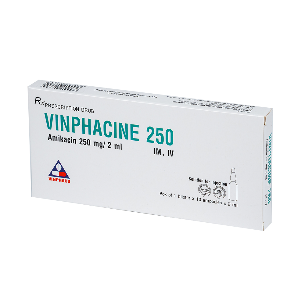 VINPHACINE 250 Hộp 1 vỉ 10 ống  VINPHACO