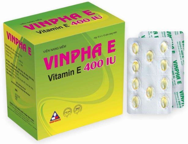 VINPHA E Hộp 10 vỉ x 10 viên nang mềm VINPHACO