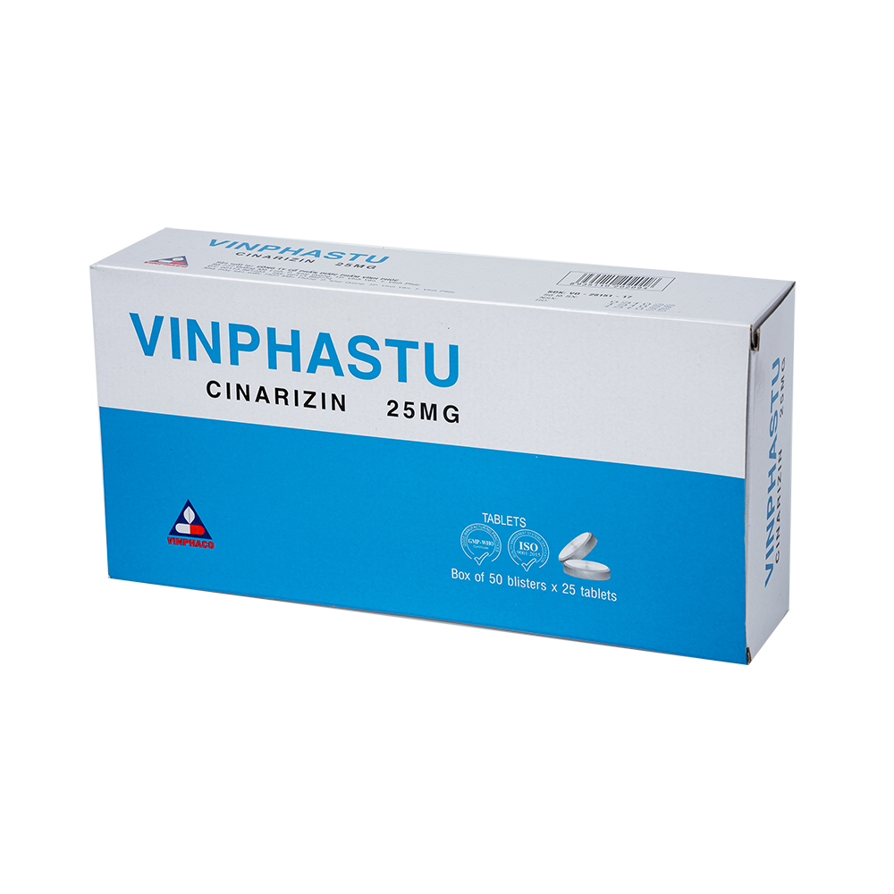 VINPHASTU Hộp 50 vỉ x 25 viên nén VINPHACO
