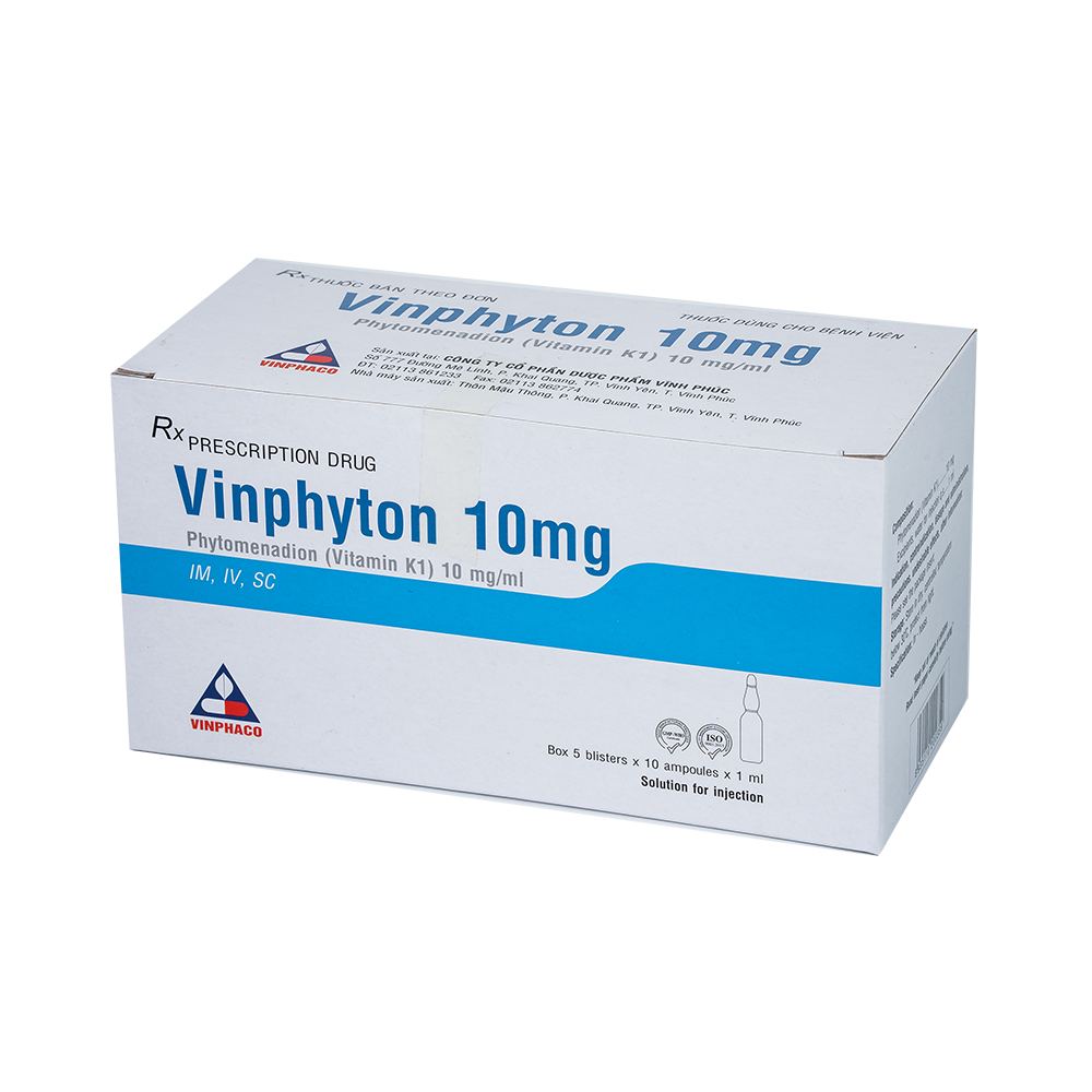 VINPHYTON 10MG Hộp 5 vỉ x 10 ống  VINPHACO
