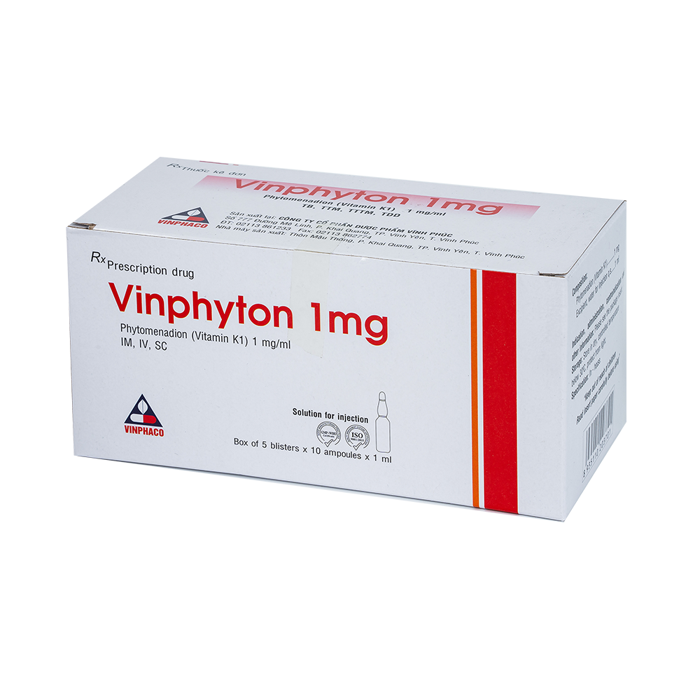 VINPHYTON 1MG Hộp 5 vỉ x 10 ống  VINPHACO