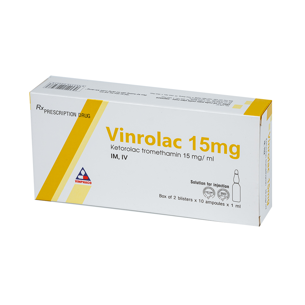 VINROLAC 15MG Hộp 2 vỉ x 10 ống  VINPHACO