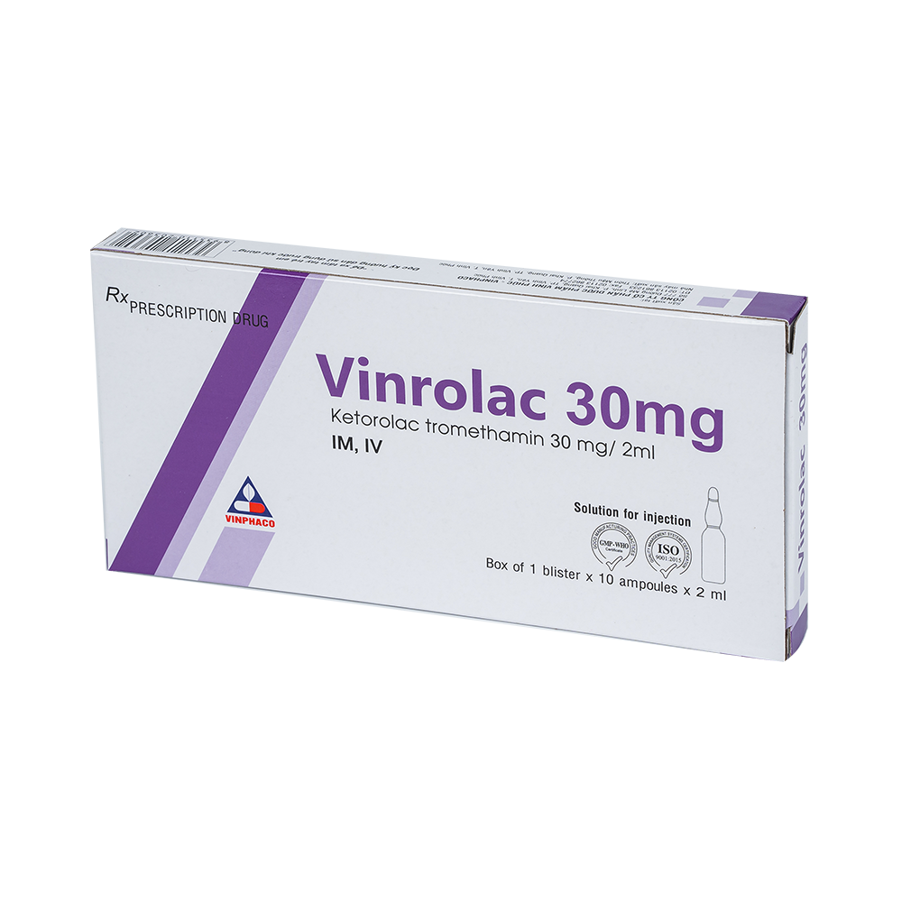VINROLAC 30MG Hộp 1 vỉ x 10 ống  VINPHACO
