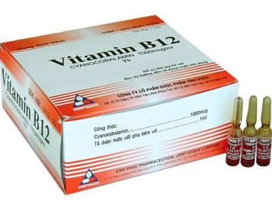 Vitamin B12 Hộp 100 ống  VINPHACO