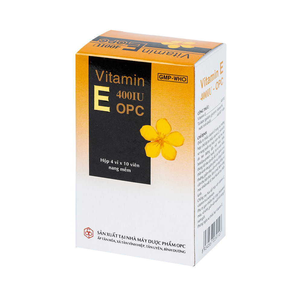 VITAMIN E 400 IU - OPC (Hộp 40NM)