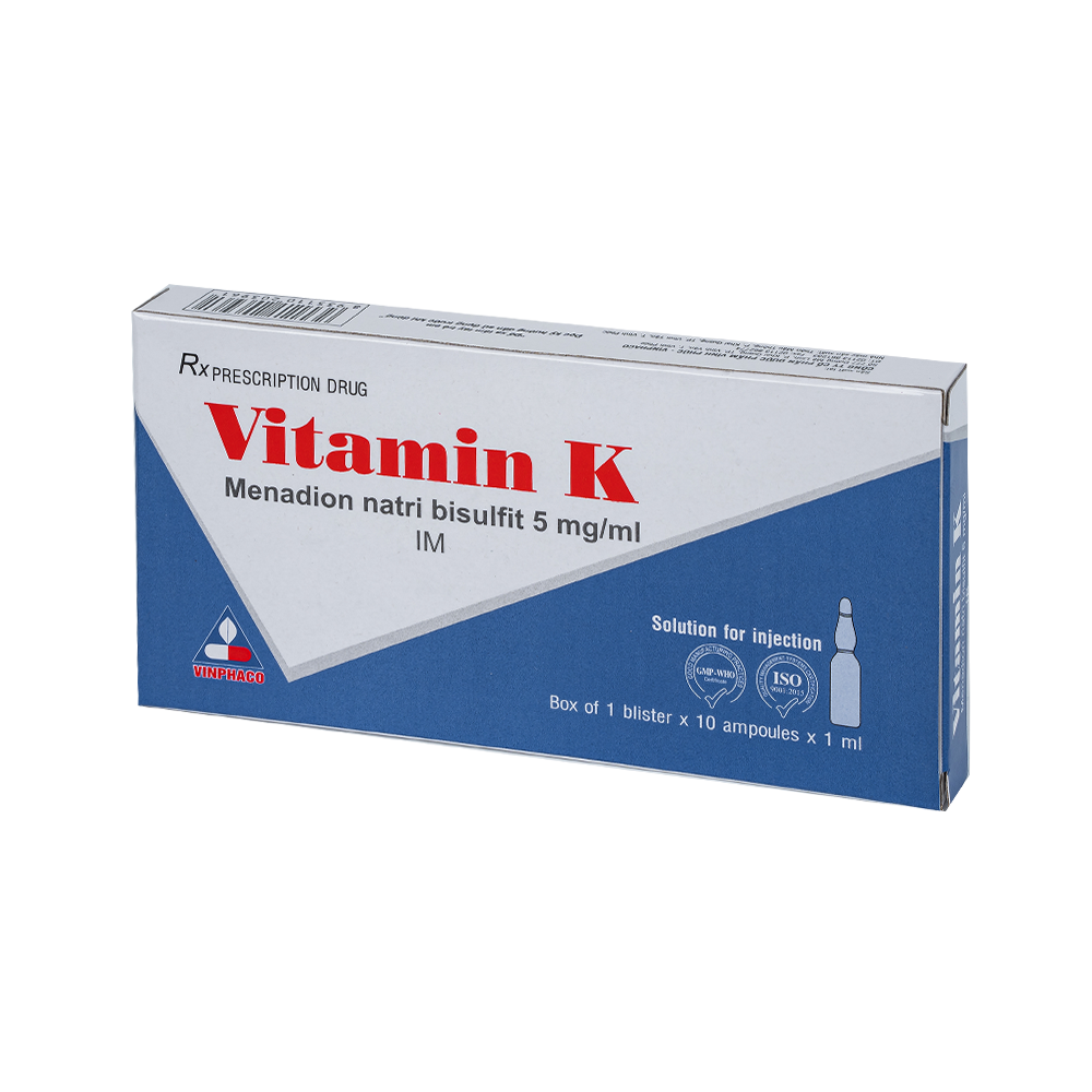 Vitamin K Hộp 1 vỉ x 10 ống  VINPHACO