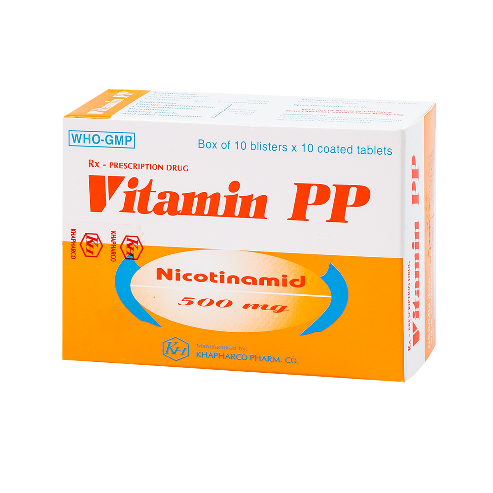 VITAMIN PP Vnén bf Hộp 100 viên Khapharco