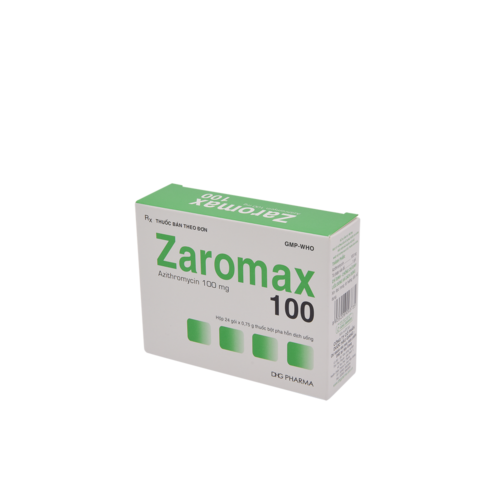 Zaromax 100 Hộp 24 gói x 0,75g DHG